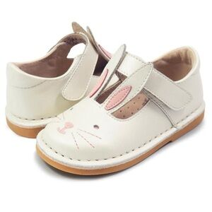 Livie and Luca Molly Leather Bunny Mary Jane Shoe Sz 6 White Pearl Easter Rabbit